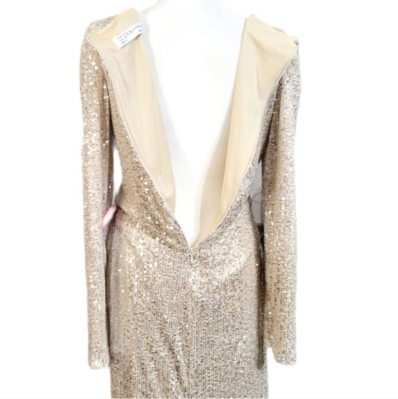 Illena for Mac Duggal silver sequin gown - Picture 8 of 12